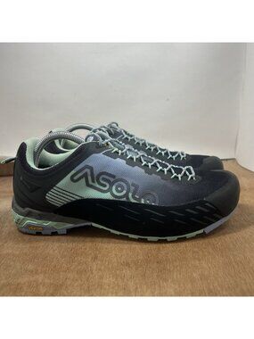 Asolo Eldo GV Women Size 9.5 Hiking Low Shoes Green Blue Fog Gore-Tex Vibram